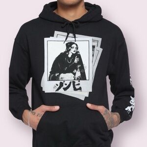 Zombie Makeout Club Instant Photo Hoodie From Hot Topic Black Size Small